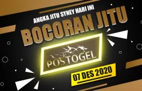 Prediksi Togel SYDNEY Senin 7 Desember 2020